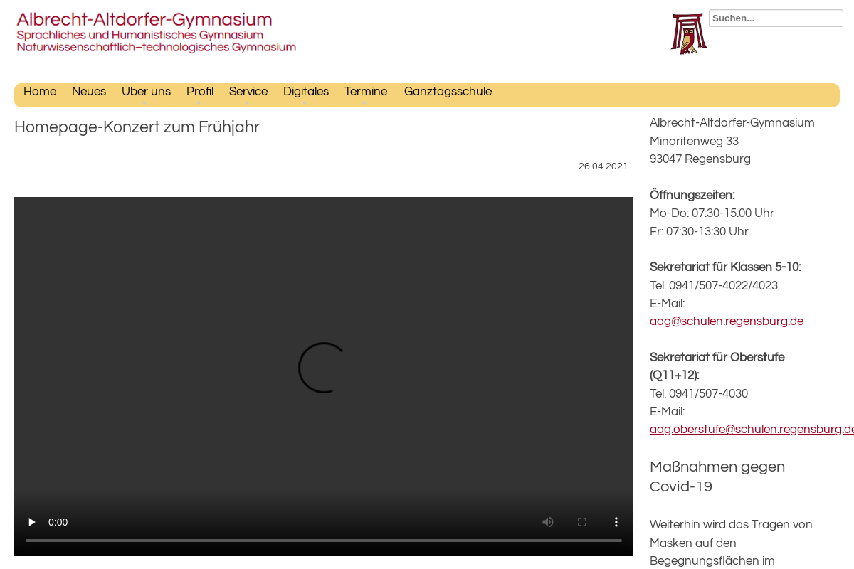 Screenshot der Interneteite der Projektdokumentation